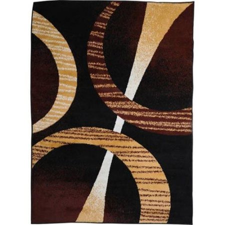 HOME DYNAMIX Home Dynamix 769924369340 5 ft. 2 in. x 7 ft. 4 in. Premium Indus Area Rug - Ebony 769924369340